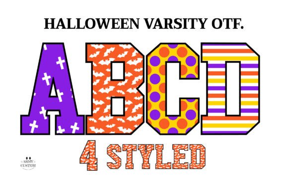 Halloweenvarsity Bats Font for Business