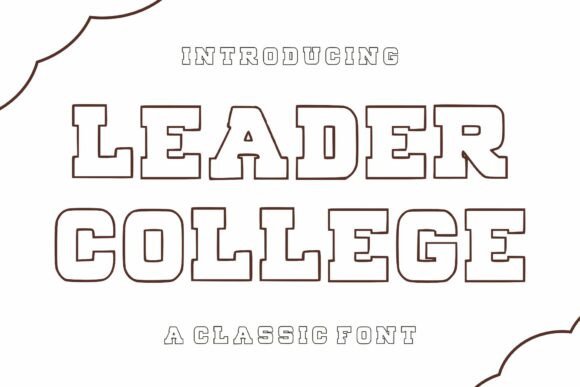 Leader College Review: A Bold Display Font