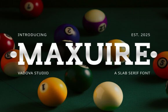 Maxuire Font: Bold Slab Serif for Web Design