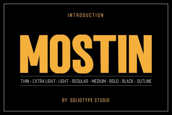 Mostin: A Modern Sans Serif for Editorial Design