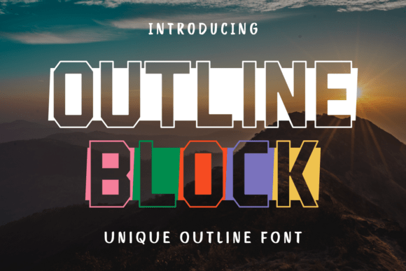 Outline Block: A Bold Font for Business