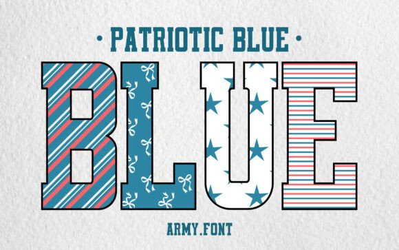 Patriotic Blue Font Review