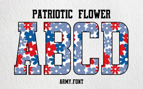 Patriotic Flower Font for Bold Campaigns