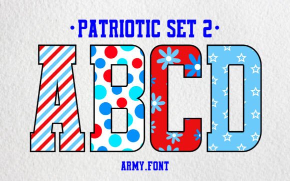 Patriotic Set 2: A Bold Font for Creative Projects