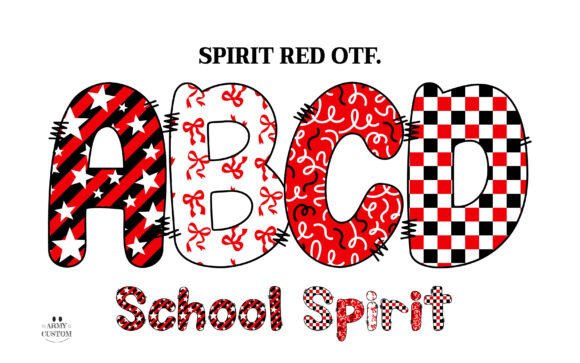 Spirit Red Ribbon: Bold Typography for Impact