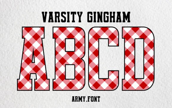 Varsity Gingham Font for Web Design